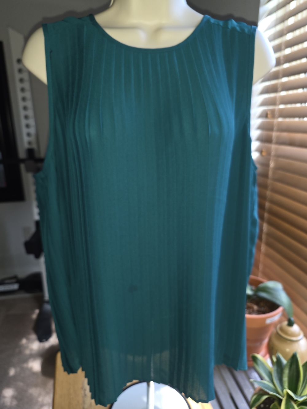 Adrianna Papell Pleated Sleeveless Blouse